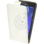 hier klicken, um das Produktfoto f&uuml;r Ledertasche Flipstyle weiß zu vergr&ouml;&szlig;ern