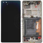 hier klicken, um das Produktfoto f&uuml;r Display + Touchscreen + Rahmen + Akku silber zu vergr&ouml;&szlig;ern