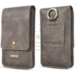 hier klicken, um das Produktfoto f&uuml;r 5.5 Zoll Handytasche aus Leder grau zu vergr&ouml;&szlig;ern